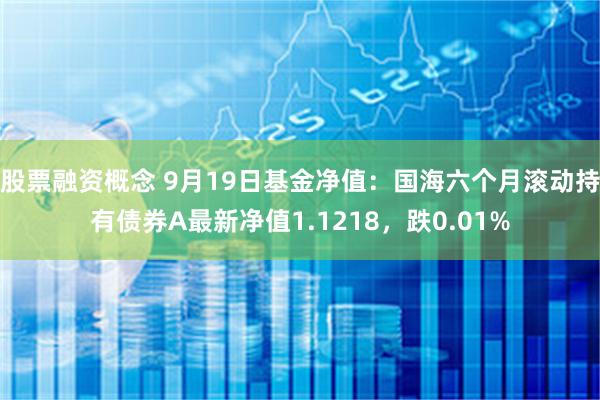 股票融资概念 9月19日基金净值：国海六个月滚动持有债券A最新净值1.1218，跌0.01%