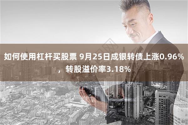 如何使用杠杆买股票 9月25日成银转债上涨0.96%，转股溢价率3.18%