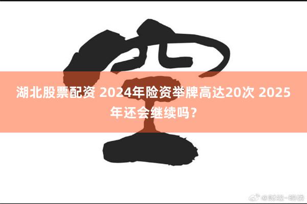 湖北股票配资 2024年险资举牌高达20次 2025年还会继续吗？